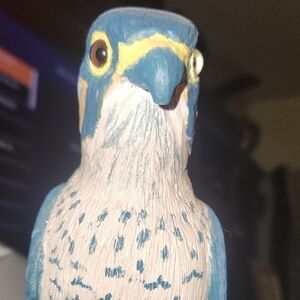 Vintage Hand-carved wooden figurine of a Shaheen falcon